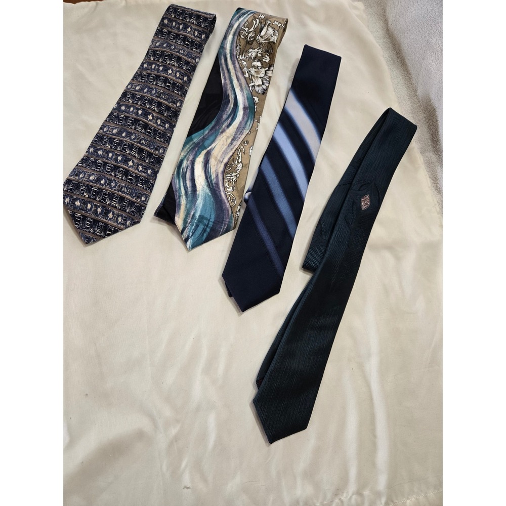 Mens Necktie Lot of 4 Wembley JZ Richards Watch It City Streets Silk Blend Ties